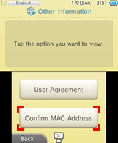3DS MAC Address
