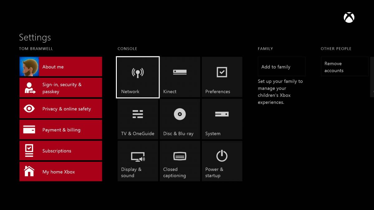 Xbox One Network