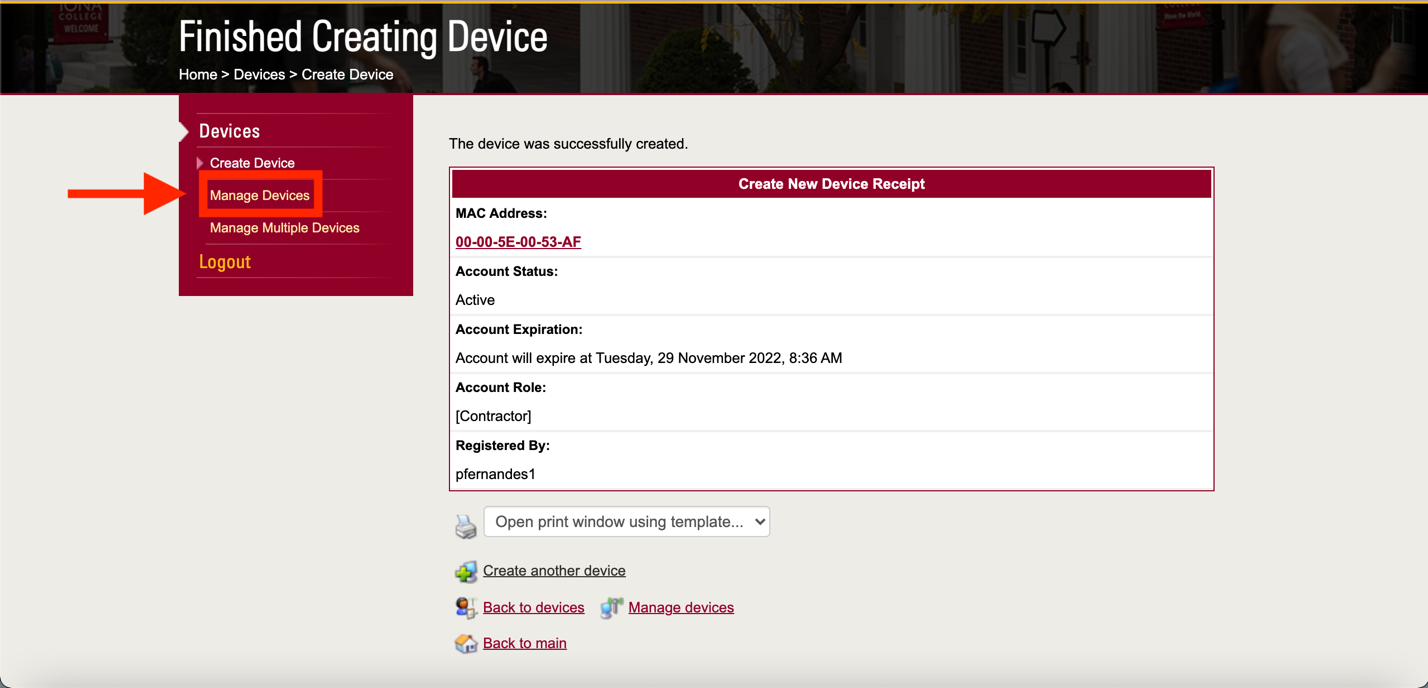 Manage Devices